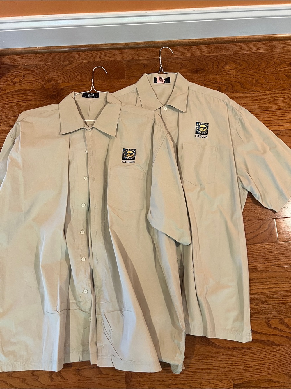 Cancun Embroidered Short-Sleeve Button-Down Shirt - Light Khaki